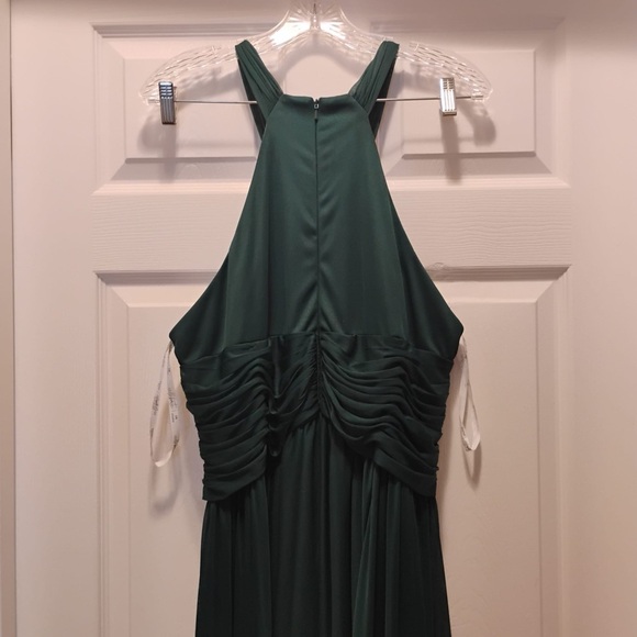 Celebrate DB Studios Forest Green Halter Gown Bridesmaid Formal Size 20 - Picture 3 of 5
